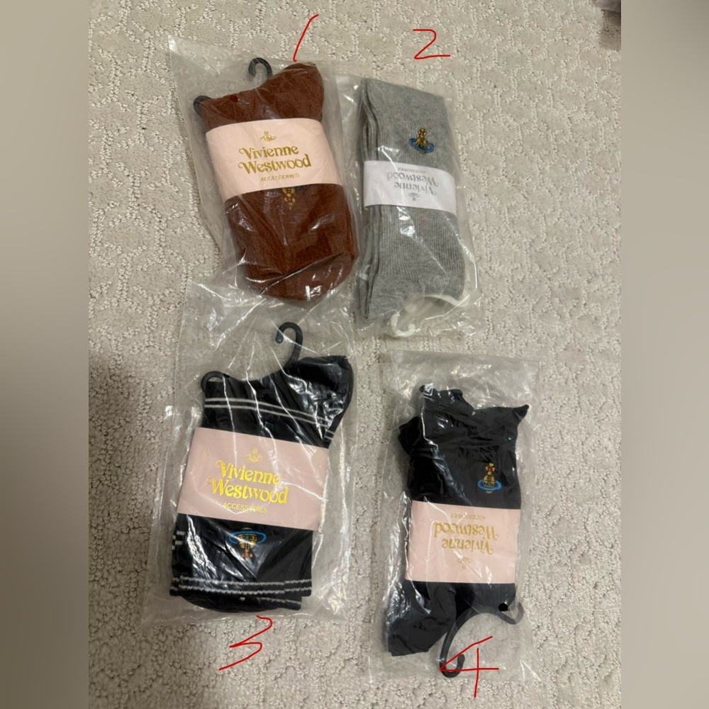 Vivienne Westwood Casual Socks - Black, Gray, Brown